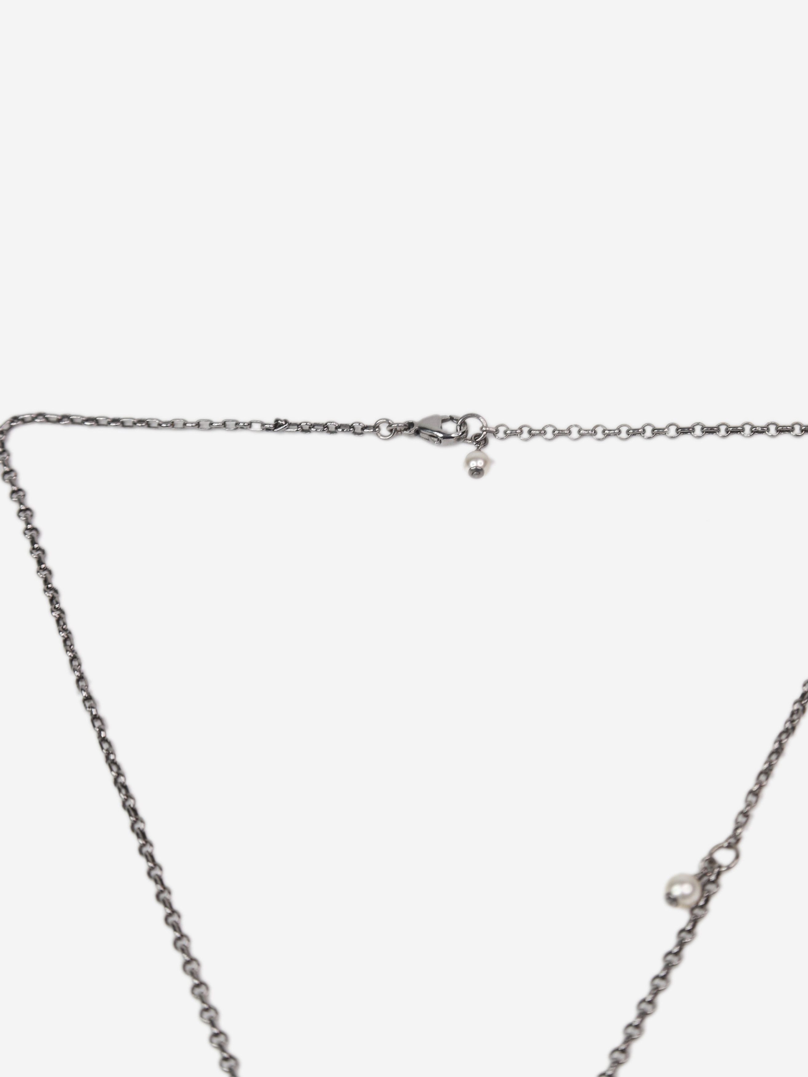Silver CC necklace