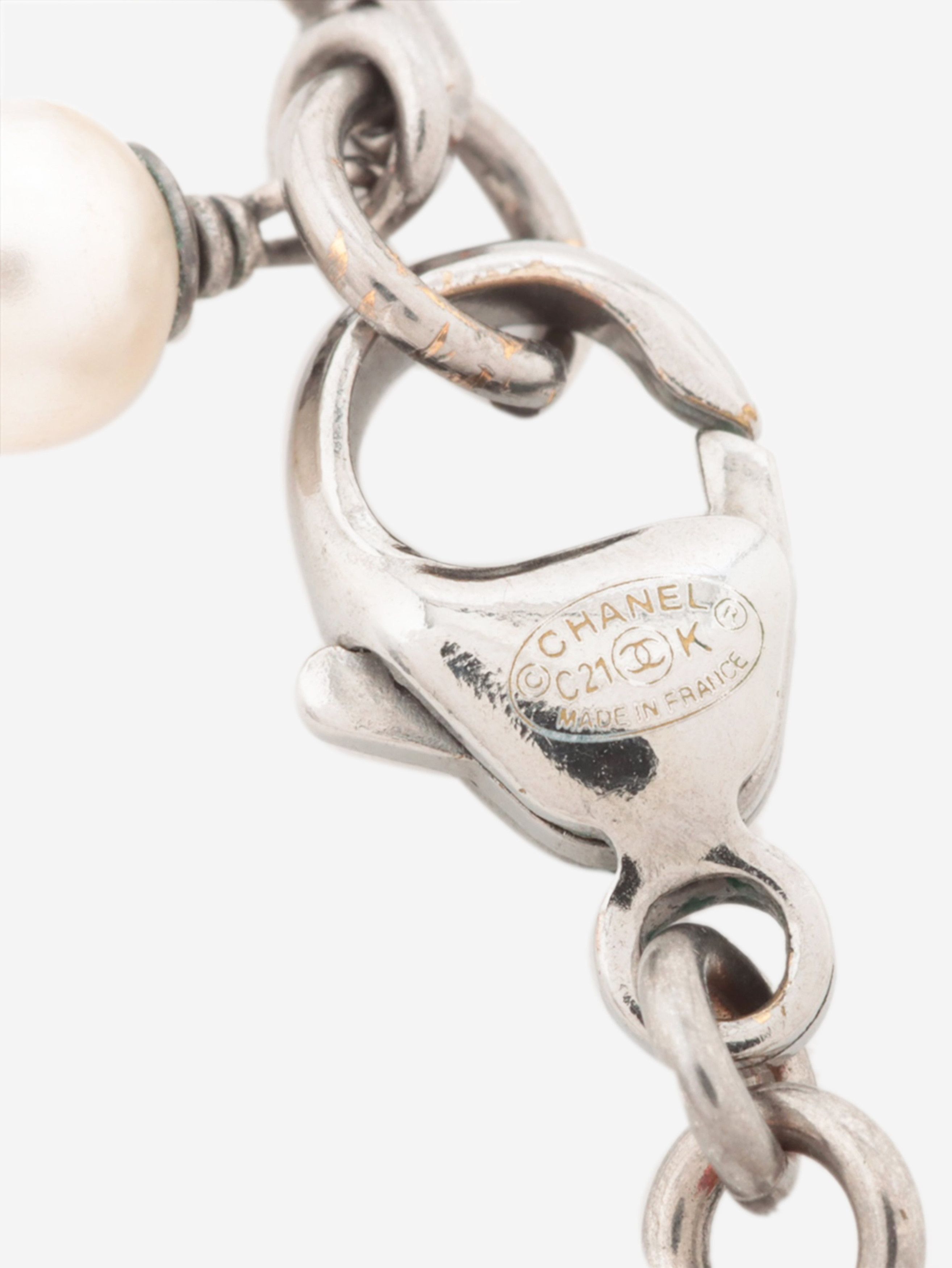 Silver CC necklace