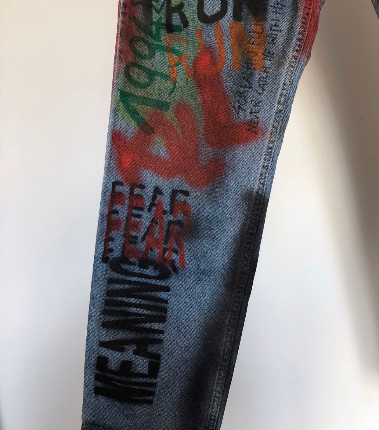 Levi's SICK MIND HANDPAINTED DENIM Size US 34 / EU 50 - 6 Thumbnail