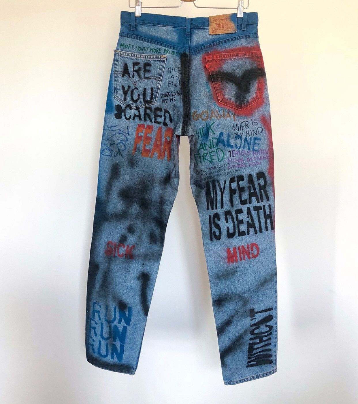 Levi's SICK MIND HANDPAINTED DENIM Size US 34 / EU 50 - 2 Thumbnail