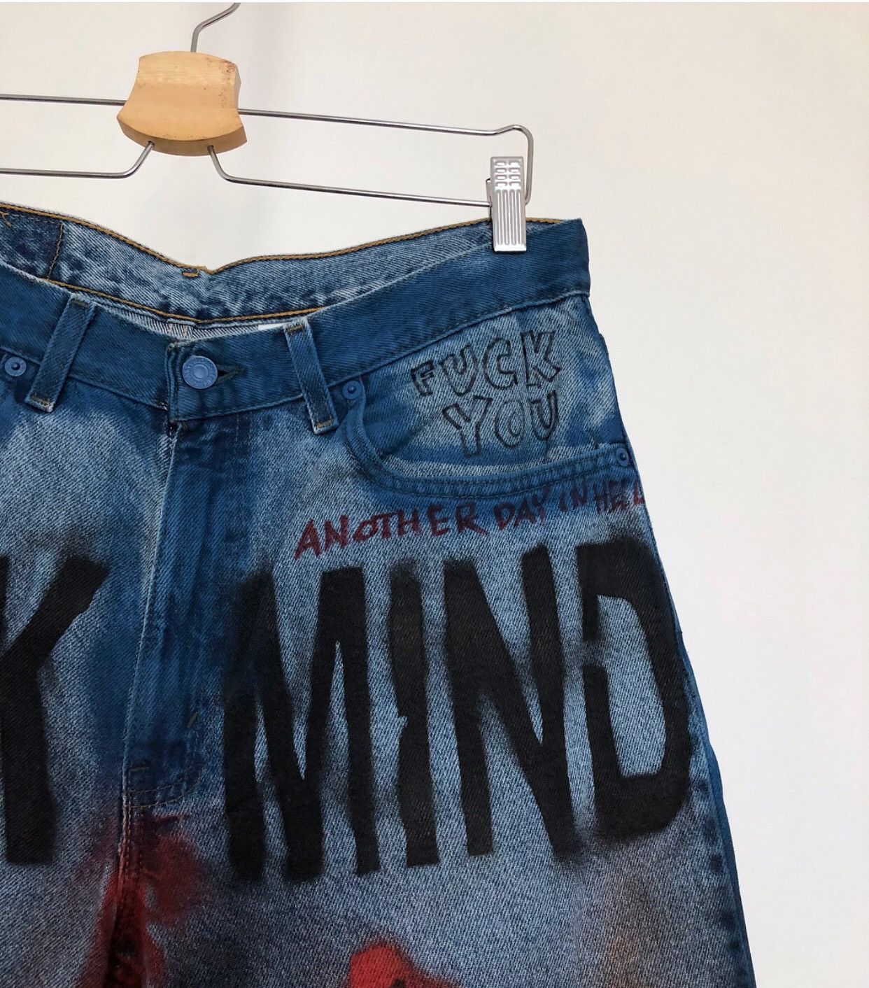 Levi's SICK MIND HANDPAINTED DENIM Size US 34 / EU 50 - 3 Thumbnail