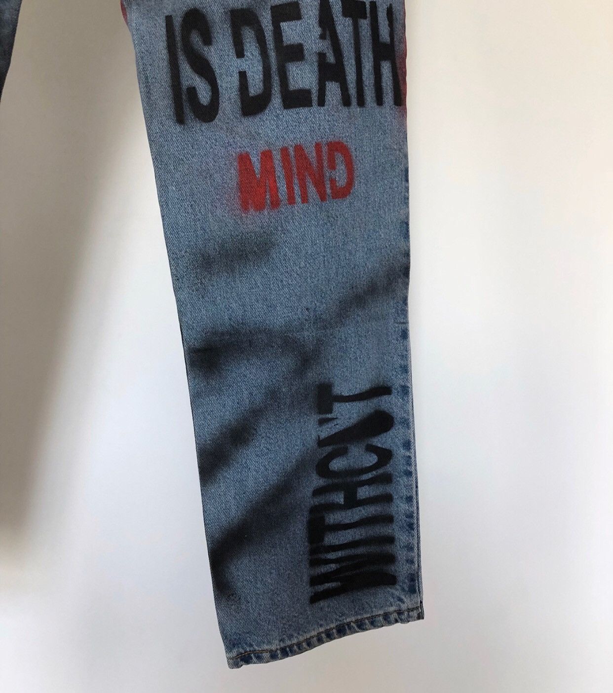 Levi's SICK MIND HANDPAINTED DENIM Size US 34 / EU 50 - 10 Thumbnail