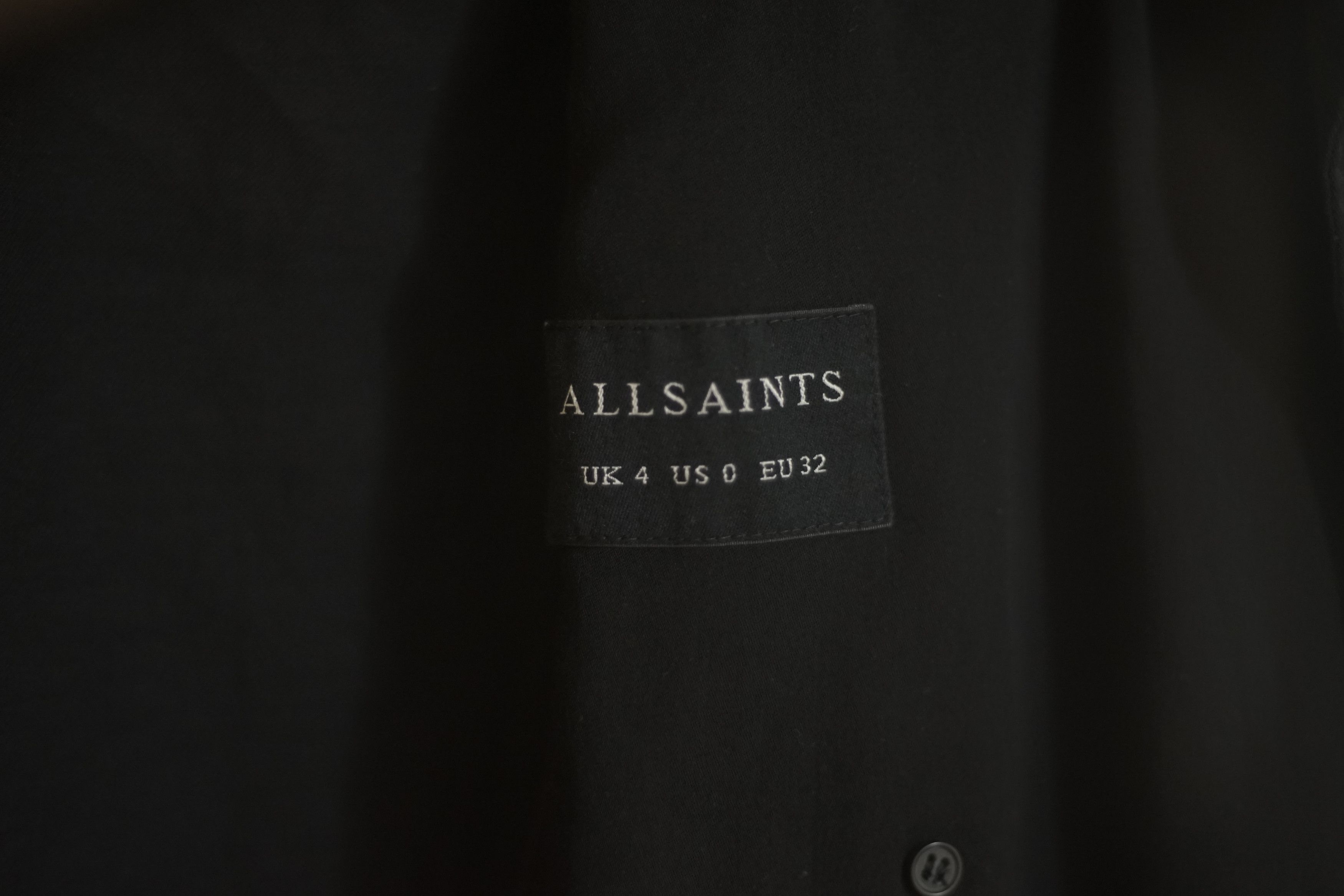 Allsaints Black Loose Fabric Coat Size US S / EU 44-46 / 1 - 5 Thumbnail
