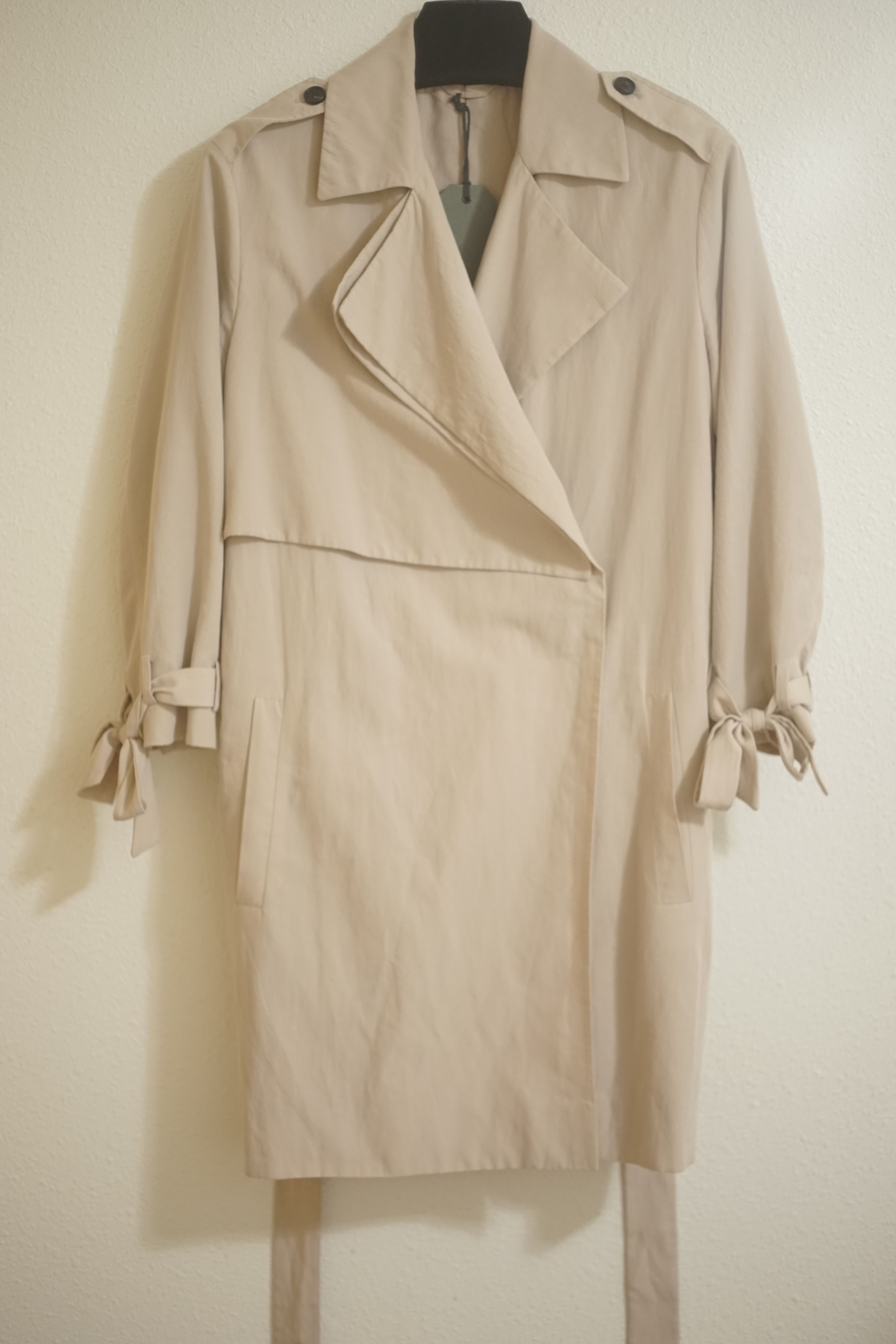 Allsaints $468 Light Tan Loose Fabric Peacoat Size M / US 6-8 / IT 42-44 - 1 Thumbnail