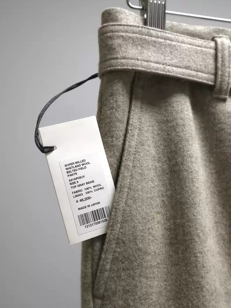 Auralee 21AW Super Milled Shetland Wool Belted Field Pants