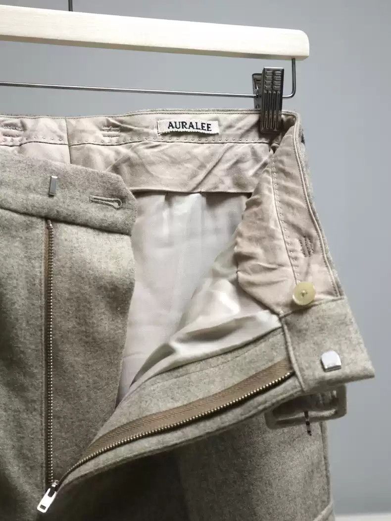 Auralee 21AW Super Milled Shetland Wool Belted Field Pants