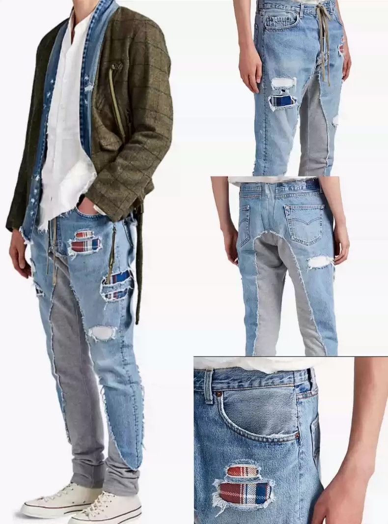 Greg Lauren Greg Lauren Spliced jeans Size US 36 / EU 52 - 3 Thumbnail