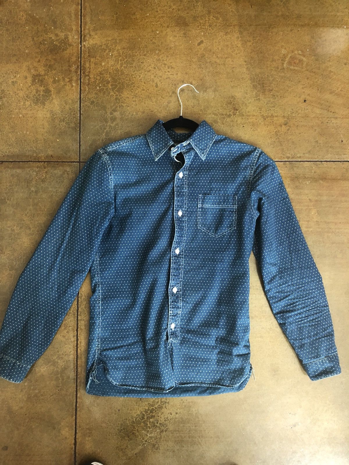 Ralph Lauren RRL Western Indigo Pin-dot Shirt | Grailed
