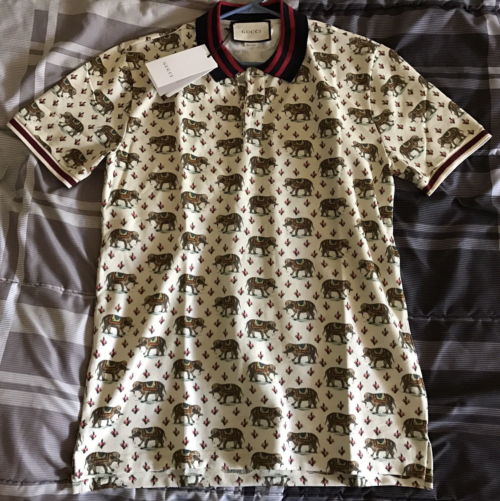Gucci Gucci Elephant Print Polo Xxl Grailed