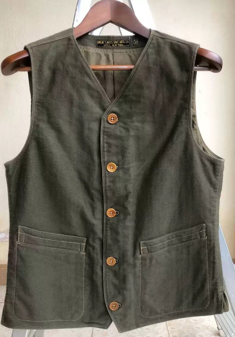 image of Freewheelers The Real Mccoys Wabash in Green, Men's (Size Medium)