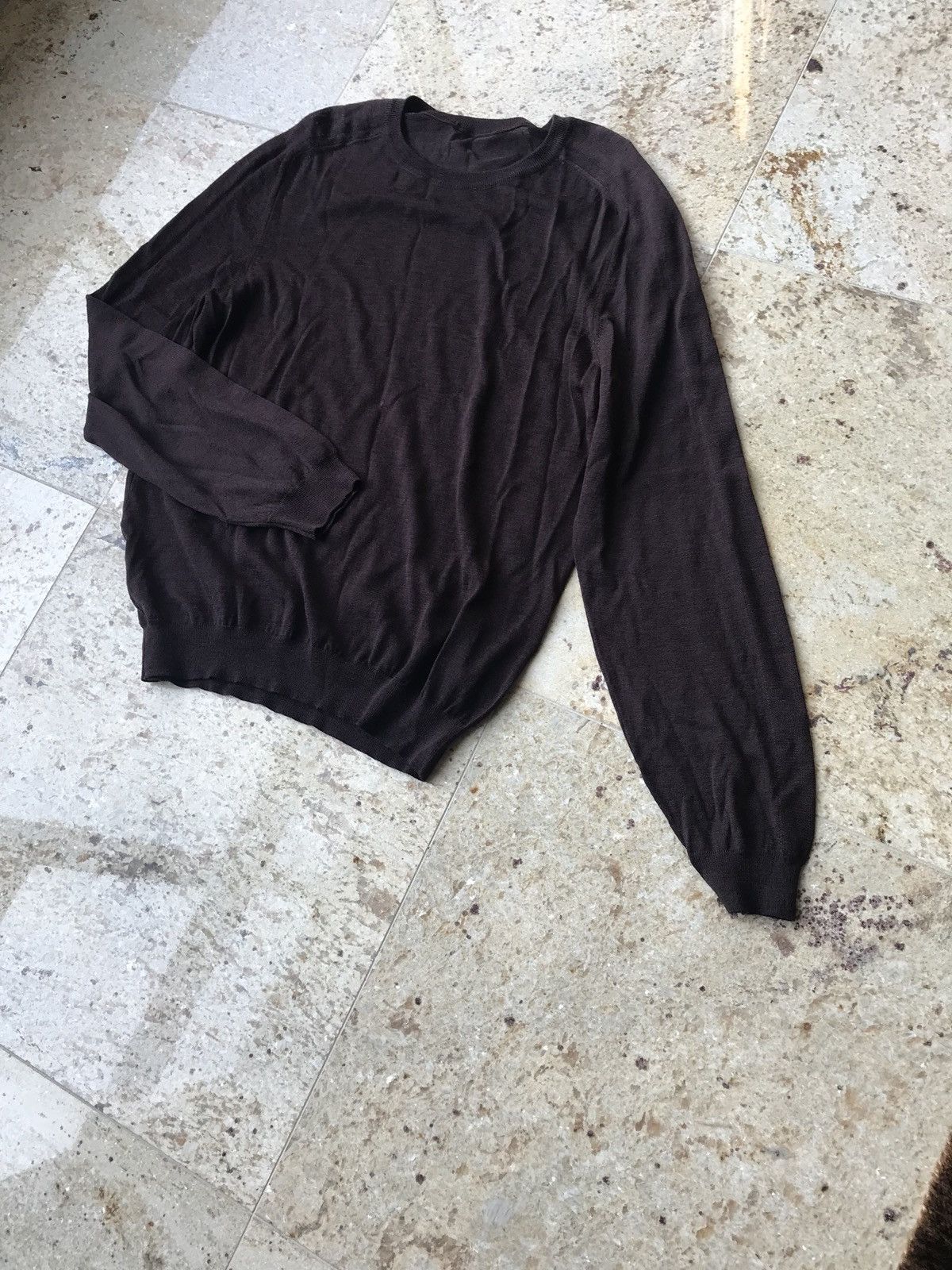 Calvin Klein Burgundy LS Knitwear Size US XL / EU 56 / 4 - 2 Thumbnail