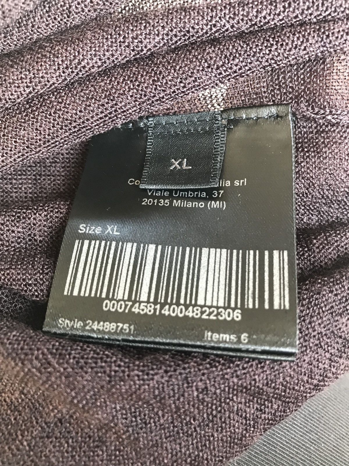 Calvin Klein Burgundy LS Knitwear Size US XL / EU 56 / 4 - 4 Thumbnail