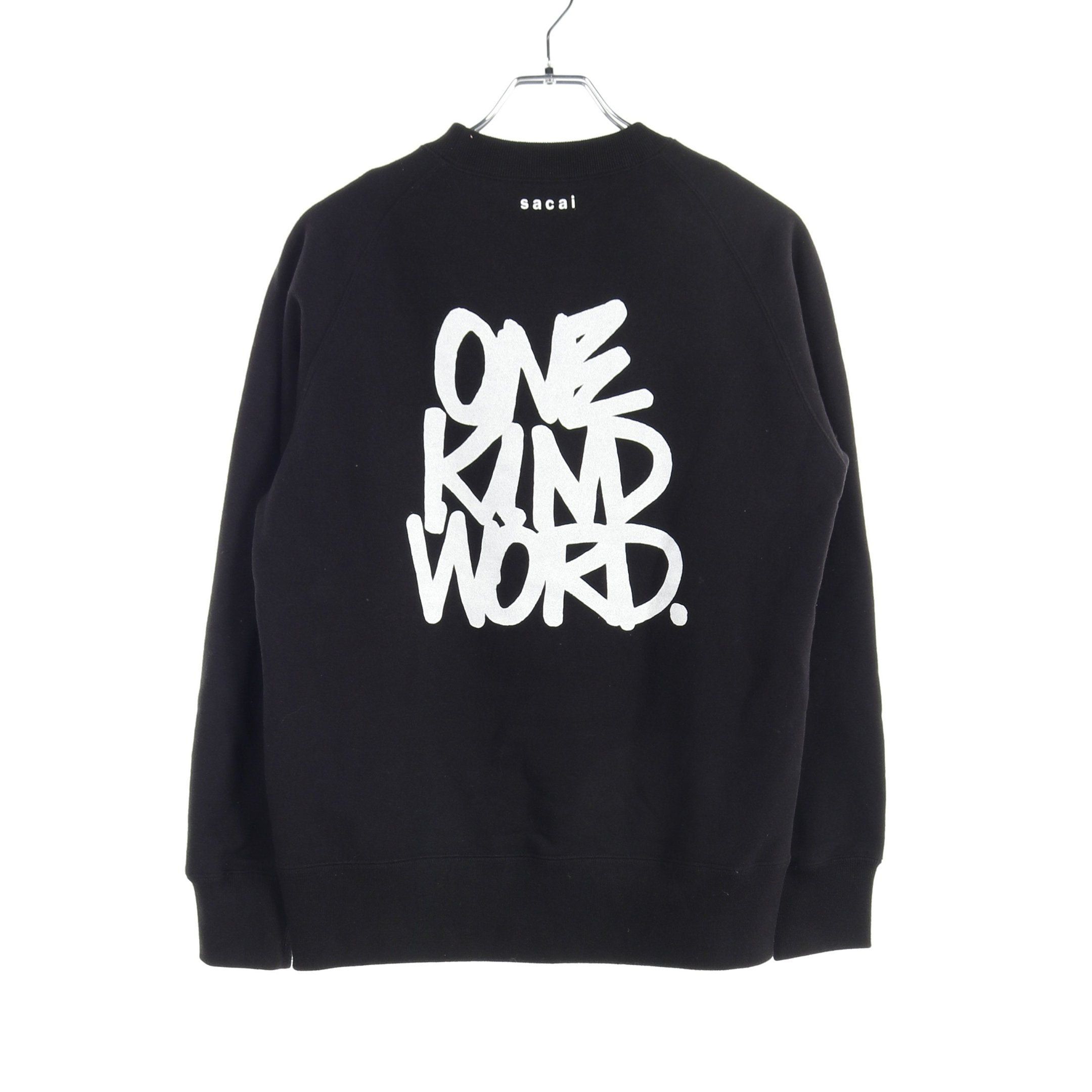 【conder】sacai × ERIC HAZE Sacai * Eric Haze ONEKINDWORD． Pullover Sweatshirt Cotton Black