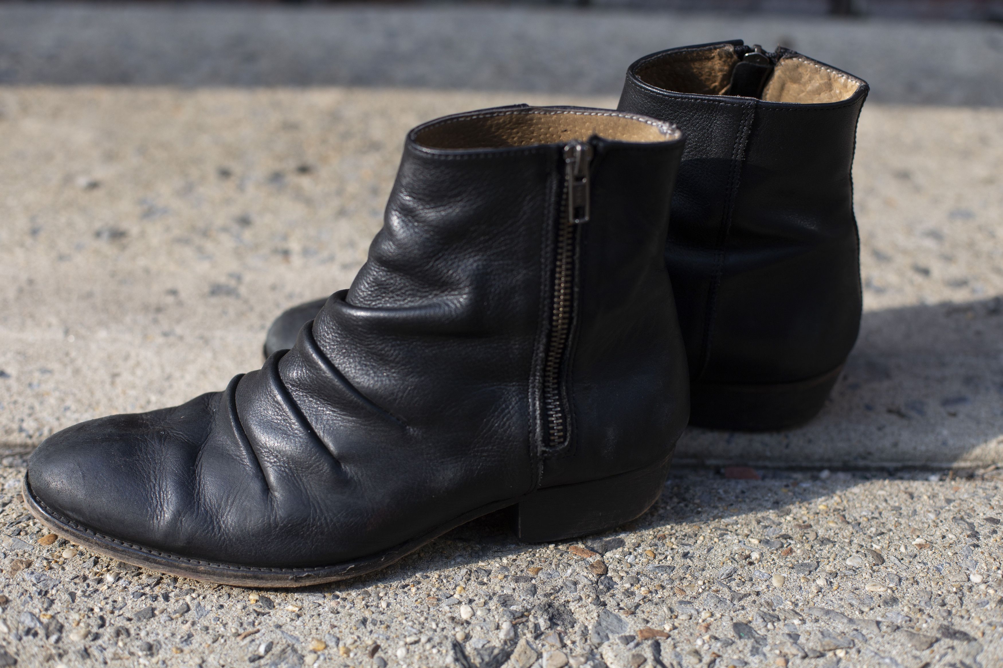 Topman Wrinkle black leather boot ( like guidi) Size US 8 / EU 41 - 6 Thumbnail