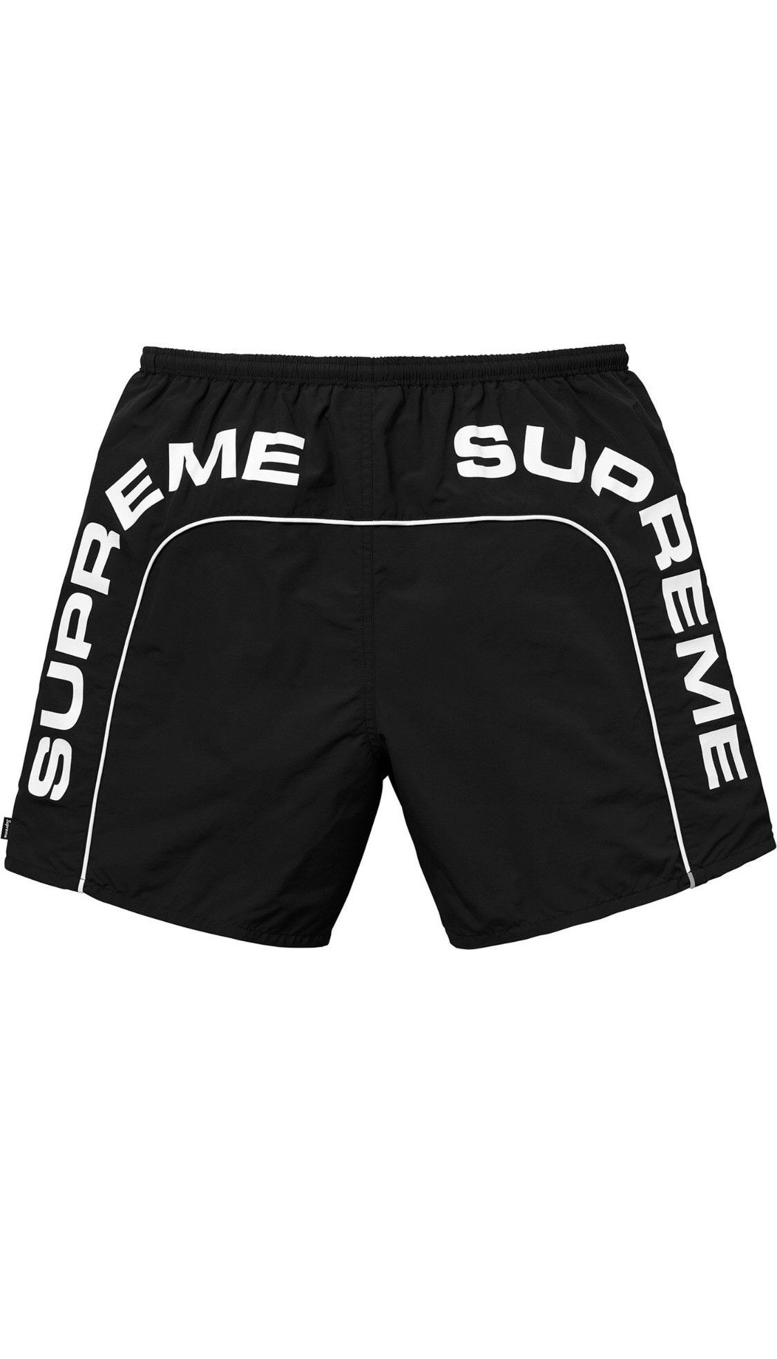 Supreme Supreme Arc Logo Water Short Black | Grailed