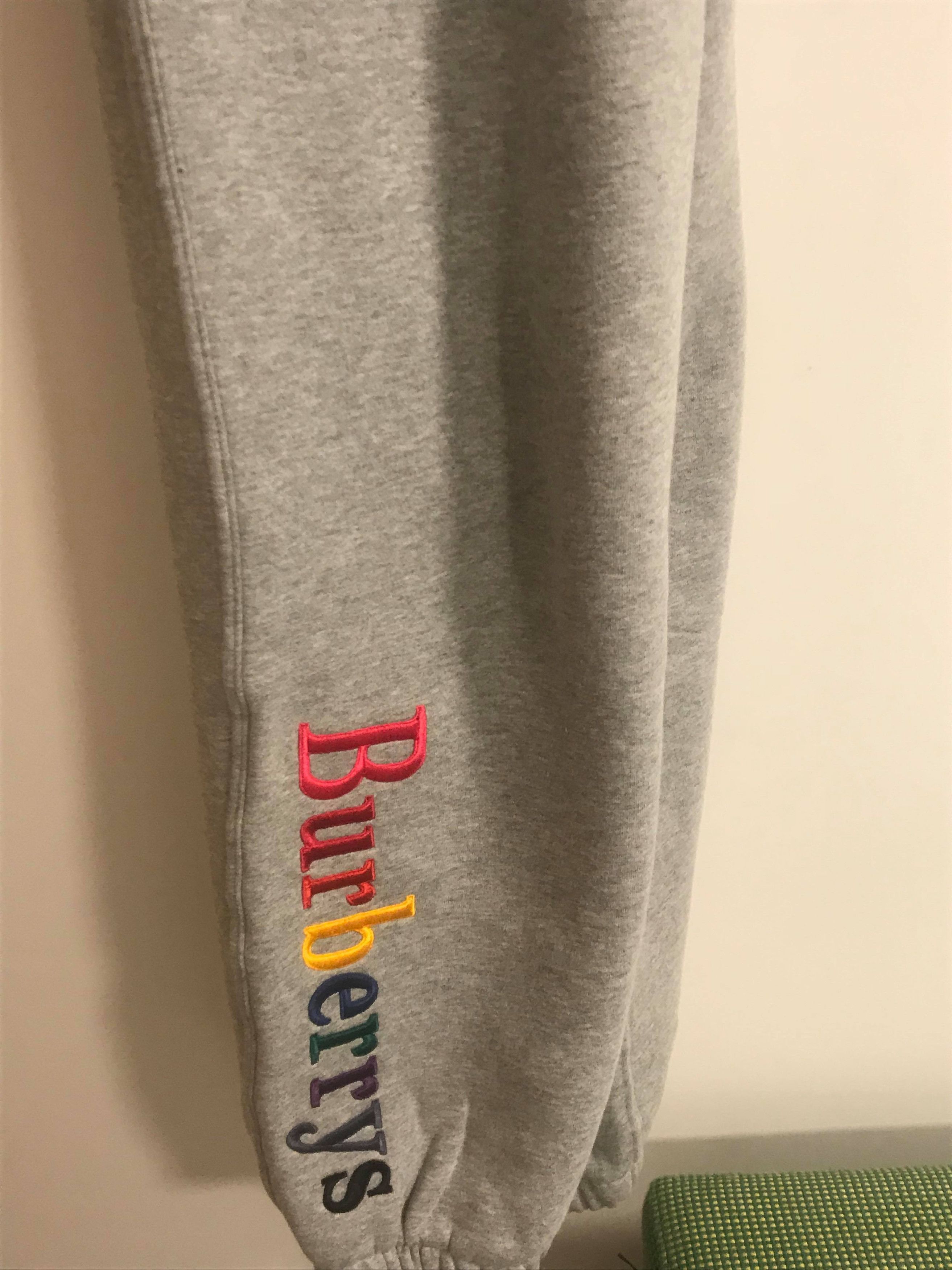 Burberry joggers rainbow grey sale