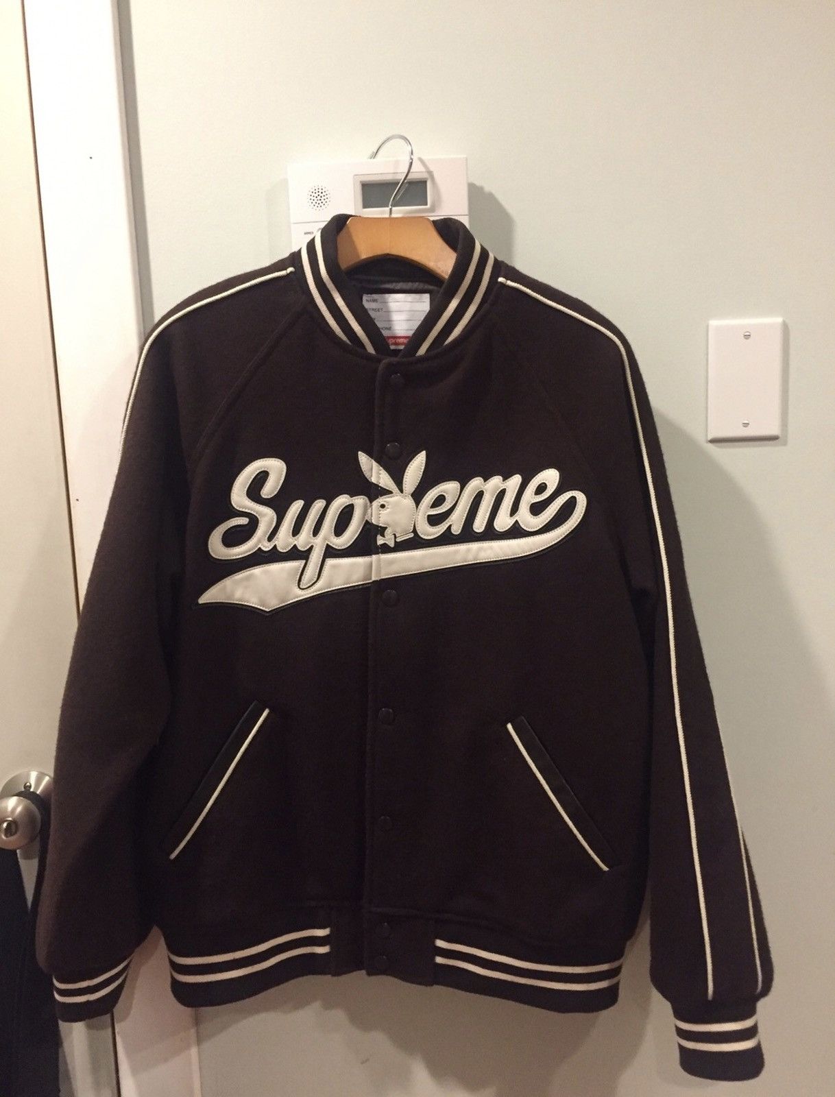 茶 L Supreme Playboy Varsity Jacket Brown 茶 L Supreme Playboy Varsity Jacket Brown 茶 L Supreme