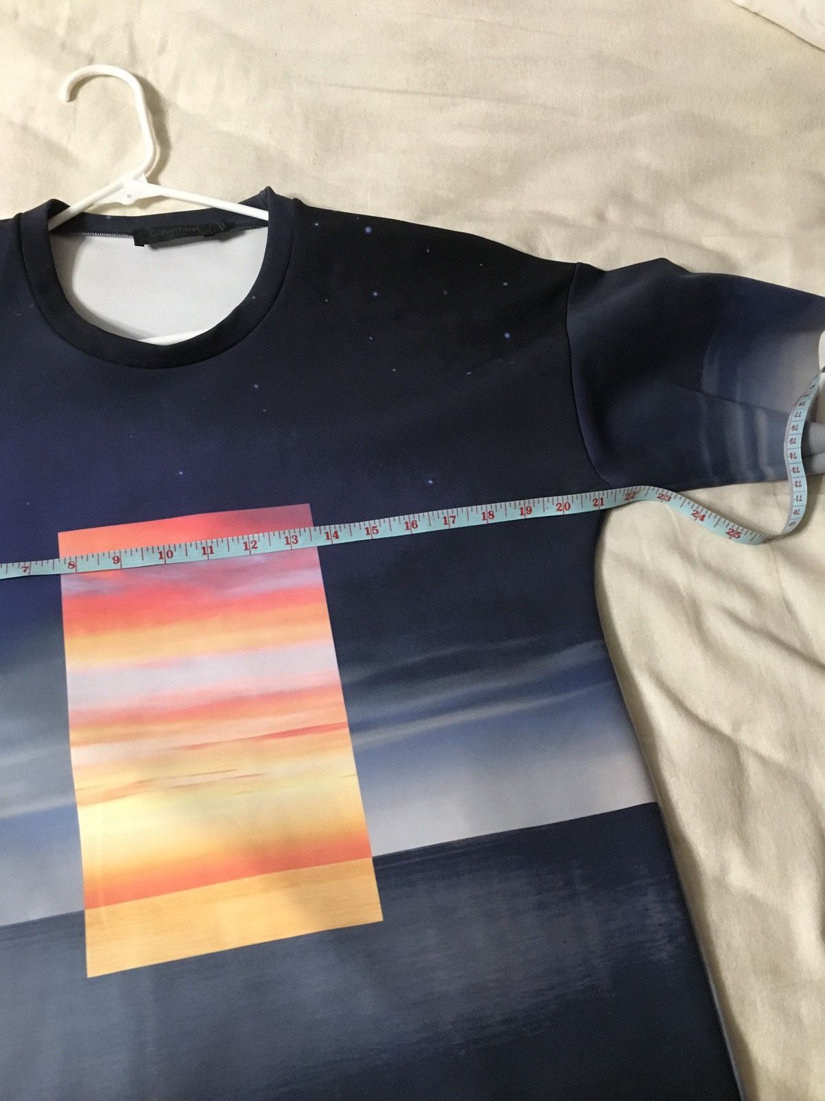 Calvin Klein Night Sky Graphic Print Boxey Neoprene Tee Size US M / EU 48-50 / 2 - 7 Thumbnail