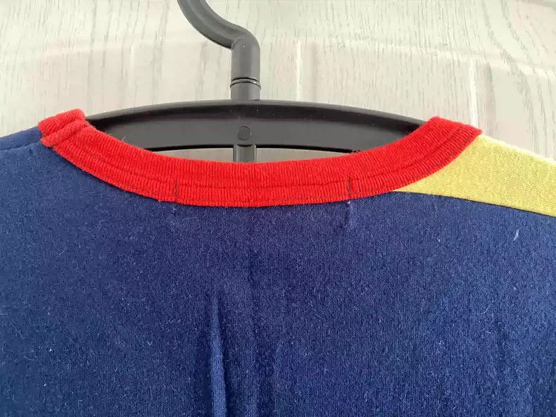 comme des garcon three color patchwork short sleeved