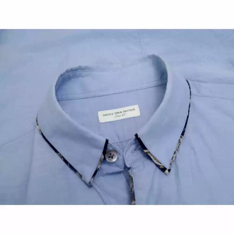 Dries van noten Blue printed shirt