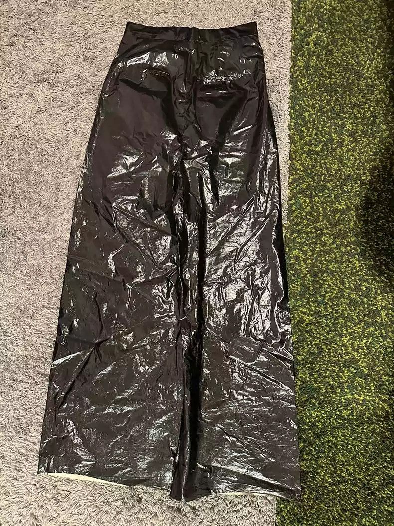 Rick Owens Rick Owens Dirt ultra-high waist black rubber pants Size US 32 / EU 48 - 2 Thumbnail