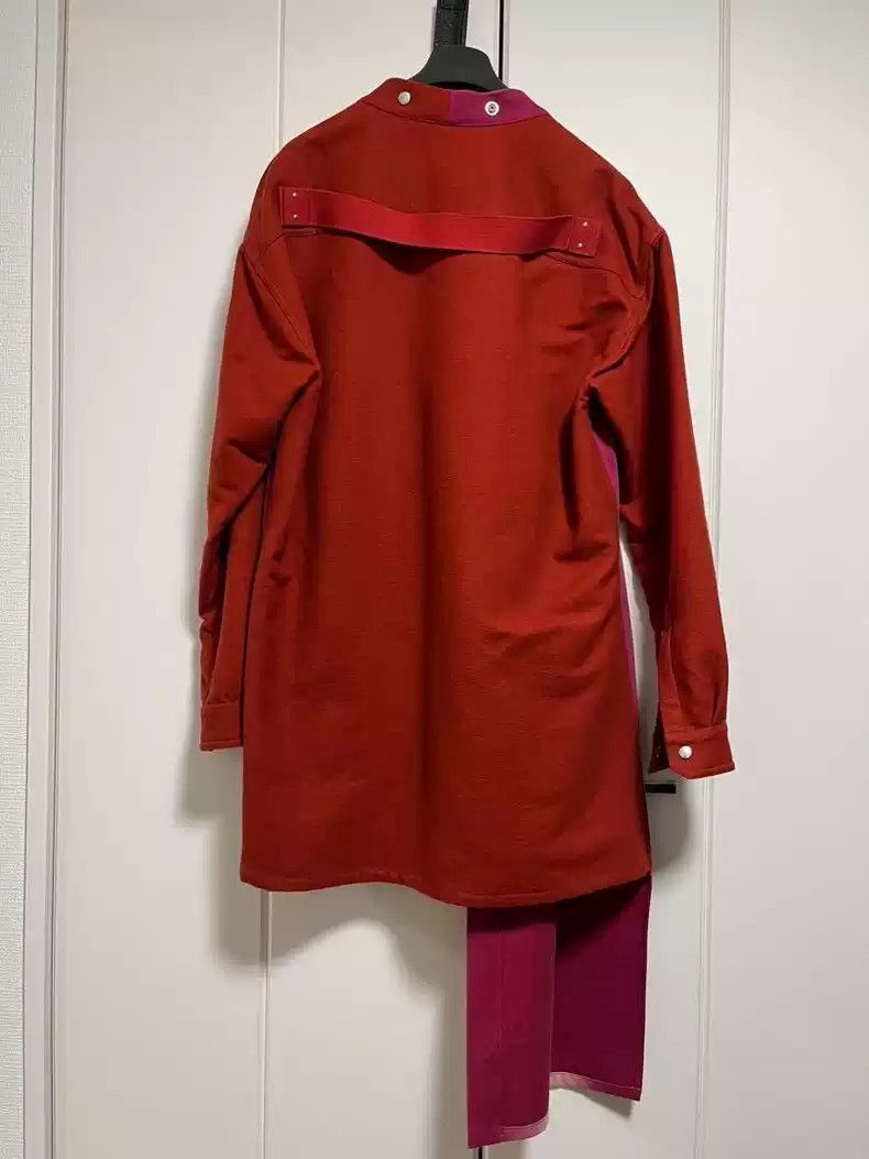 Rick Owens Rick Owens 19FW asymmetric dyed collarless coat jacket Size US M / EU 48-50 / 2 - 3 Thumbnail