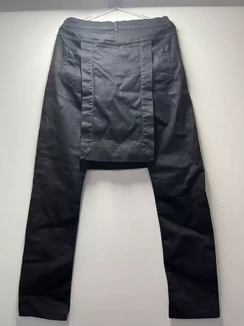 Rick Owens Rick Owens 14ss Wax Brush Elastic Denim Jacket Skirt Pants Size US 30 / EU 46 - 2 Thumbnail
