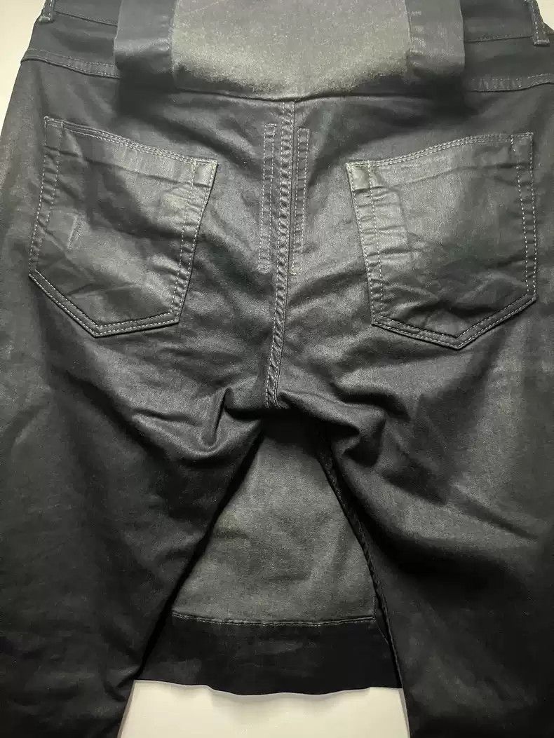 Rick Owens Rick Owens 14ss Wax Brush Elastic Denim Jacket Skirt Pants Size US 30 / EU 46 - 6 Thumbnail