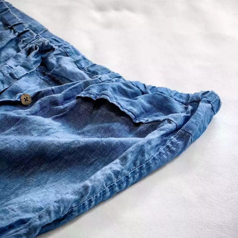 Kapital Kapital Blue linen short-sleeved shirt Size US M / EU 48-50 / 2 - 8 Thumbnail