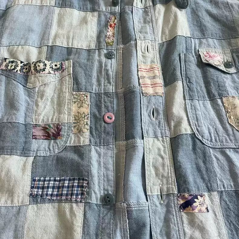 Kapital Kapital Denim patchwork shirt Size US XL / EU 56 / 4 - 3 Thumbnail