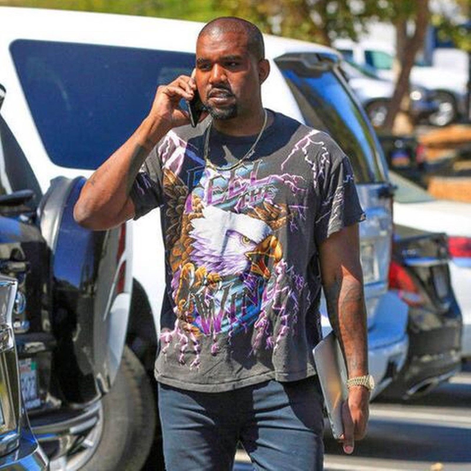 Kanye West × Vintage RARE Vintage American Thunder Feel The Wind 