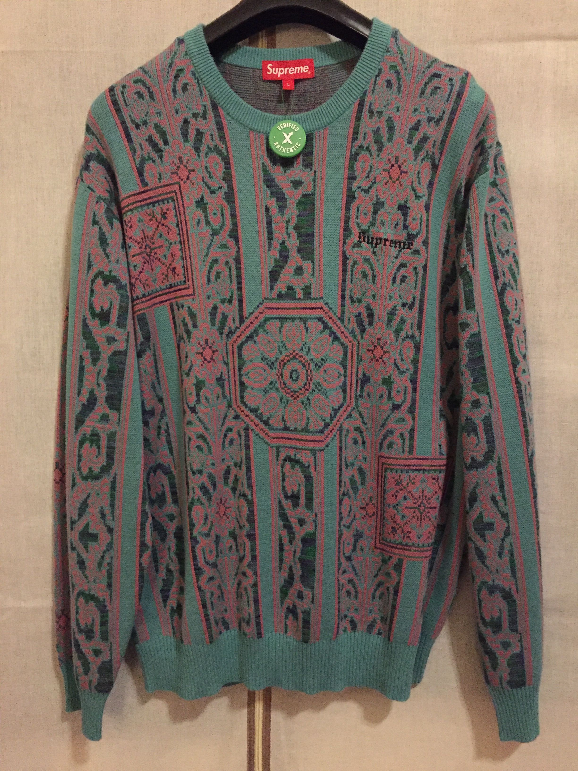 Supreme Tapestry Sweater Grailed