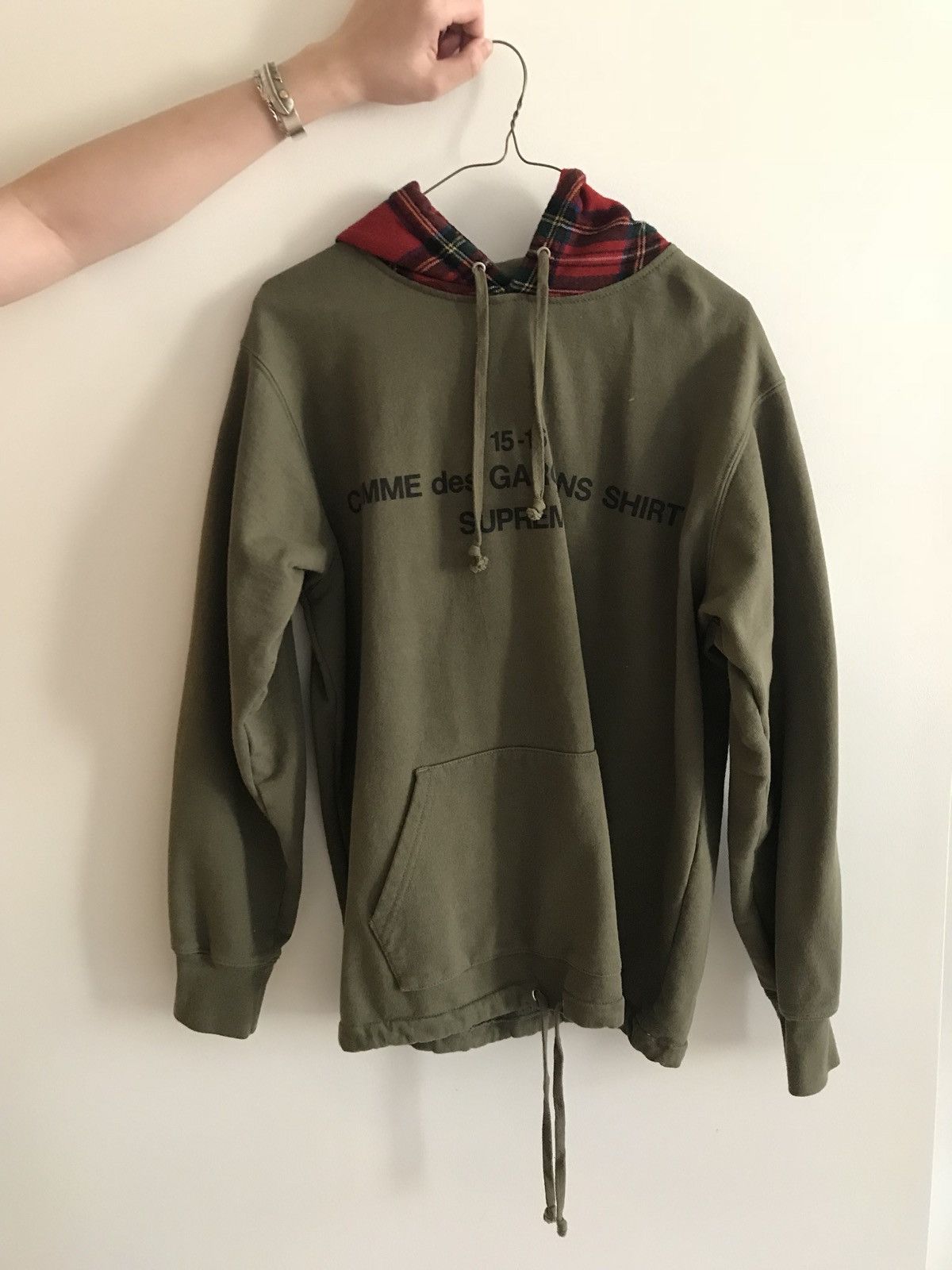 Supreme comme des cheap garcons hooded sweatshirt olive