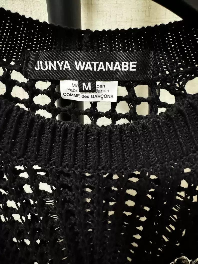 Junya Watanabe Junya Watanabe Black mesh chain sweater Size US M / EU 48-50 / 2 - 3 Thumbnail