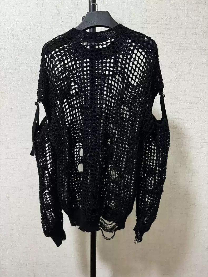 Junya Watanabe Junya Watanabe Black mesh chain sweater Size US M / EU 48-50 / 2 - 2 Thumbnail