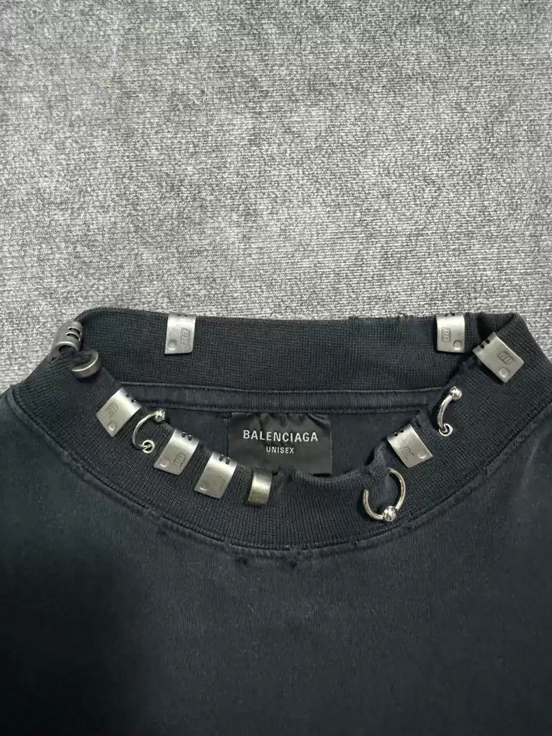 Balenciaga Balenciaga Perforated Lighter Iron Sheet Collar Hole Short Size US S / EU 44-46 / 1 - 3 Thumbnail