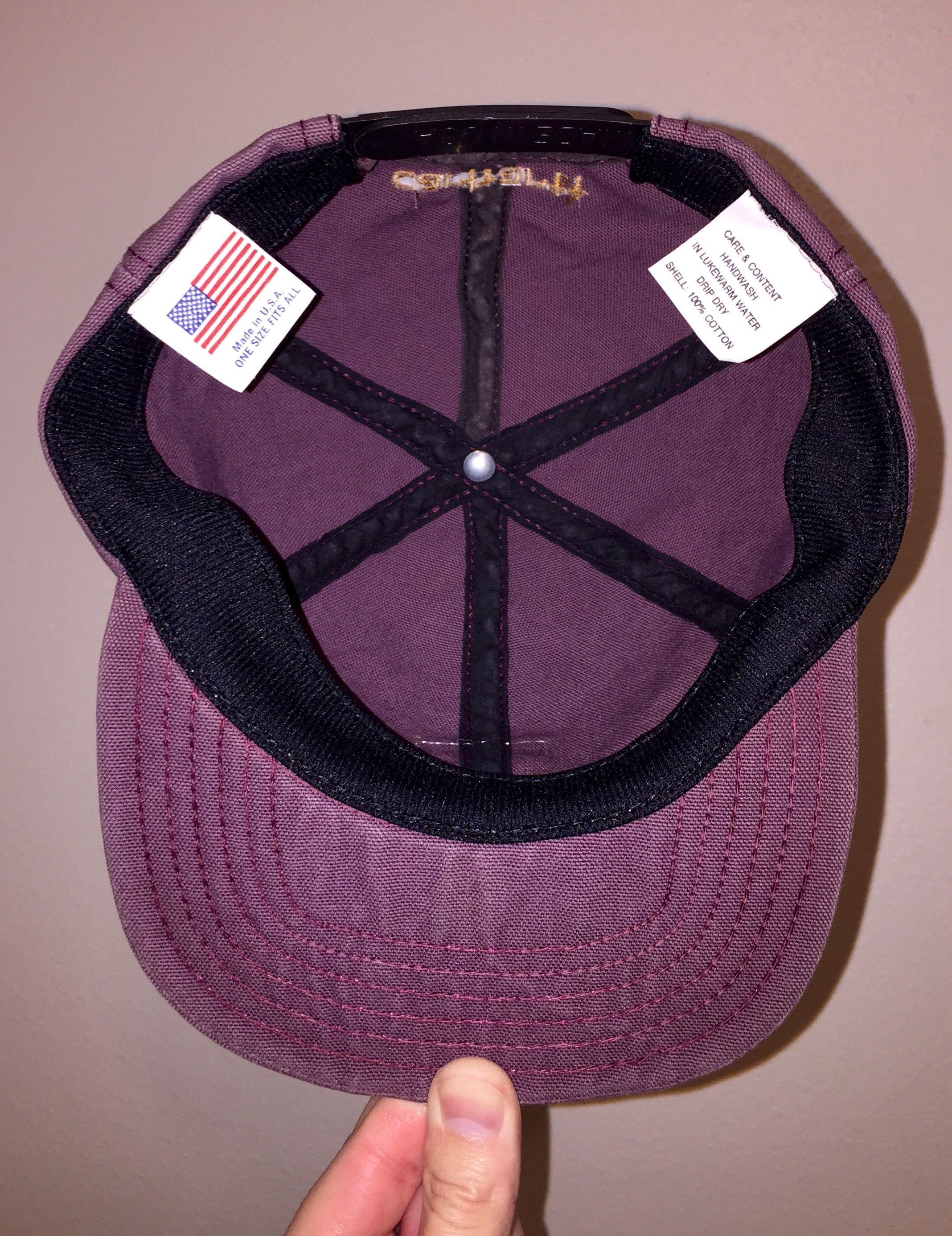 Carhartt VINTAGE Logo Flat Bill Snapback Hat Size ONE SIZE - 3 Preview