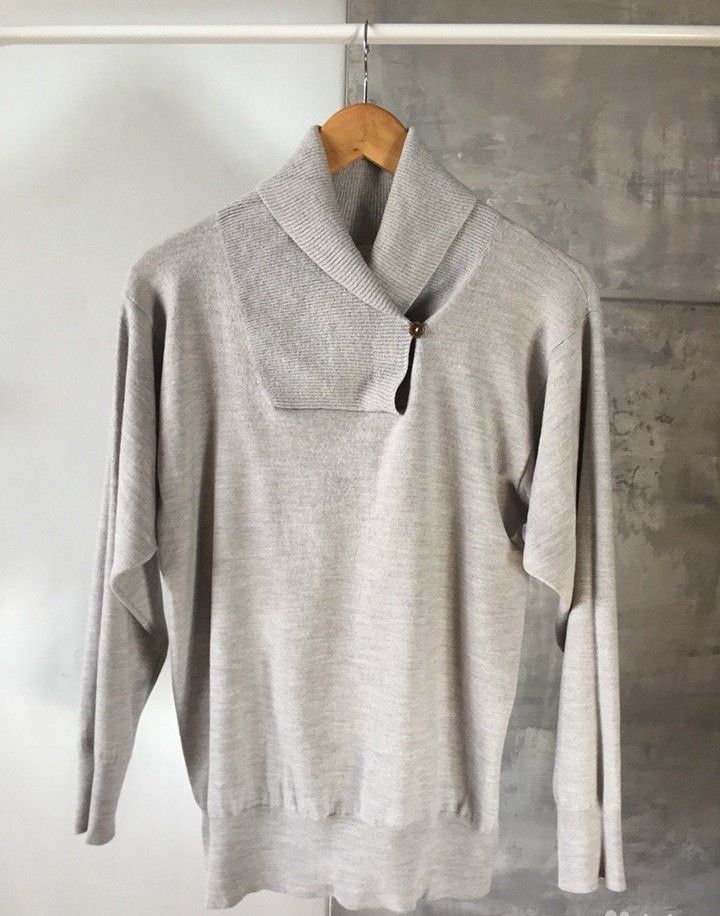 Maison Margiela Maison Margiela Asymmetrical Zip Collar Knit Sweater Size US M / EU 48-50 / 2 - 1 Thumbnail