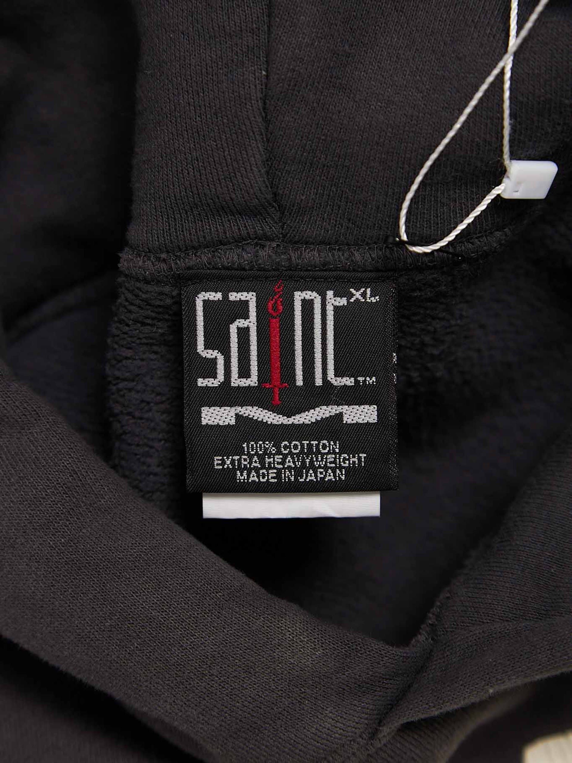 Saint Michael Dark Gray Washed Skeleton Printed Cotton Hoodie Size US M / EU 48-50 / 2 - 5 Thumbnail