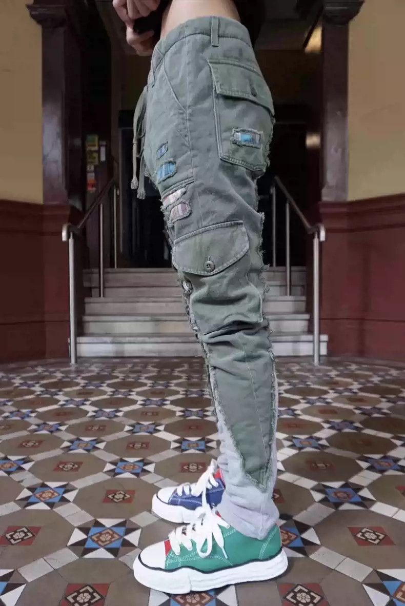 Greg Lauren Greg Lauren Retro military fabric hoodie fabric splicing Size US 30 / EU 46 - 2 Thumbnail
