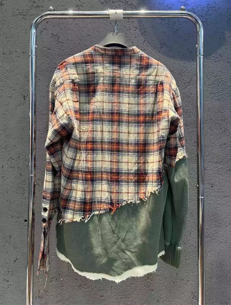 Greg Lauren Greg Lauren Checkered splicing damages the top Size US M / EU 48-50 / 2 - 2 Thumbnail