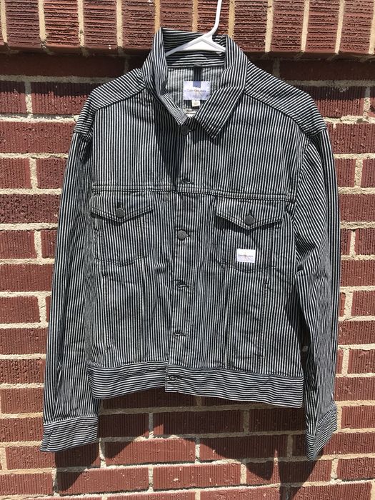 Calvin klein archive clearance stripe denim trucker jacket