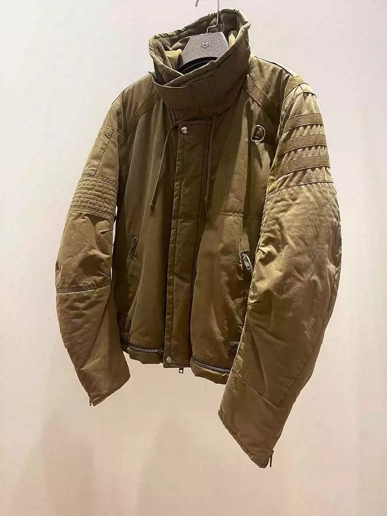 Helmut Lang Helmut Lang Olive green space motorcycle jacket Size US M / EU 48-50 / 2 - 2 Thumbnail