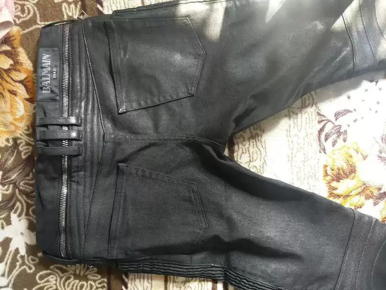 Balmain Show waxed jeans - Main Image