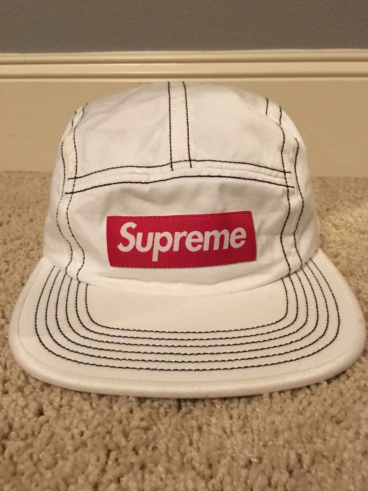 Supreme Contrast Stitch Camp Cap | Grailed