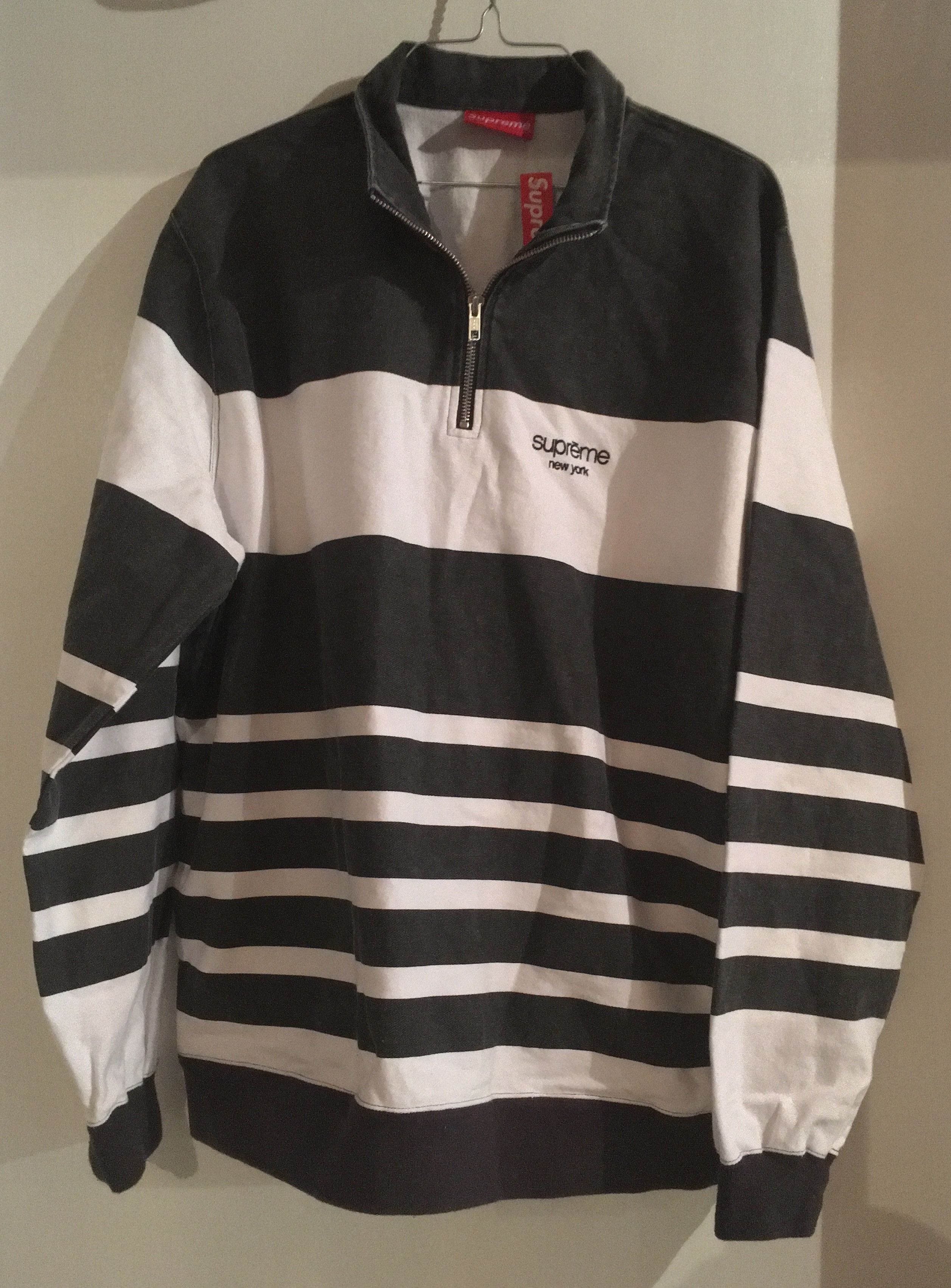 Supreme selling Printed Stripe Half Zip Sweat