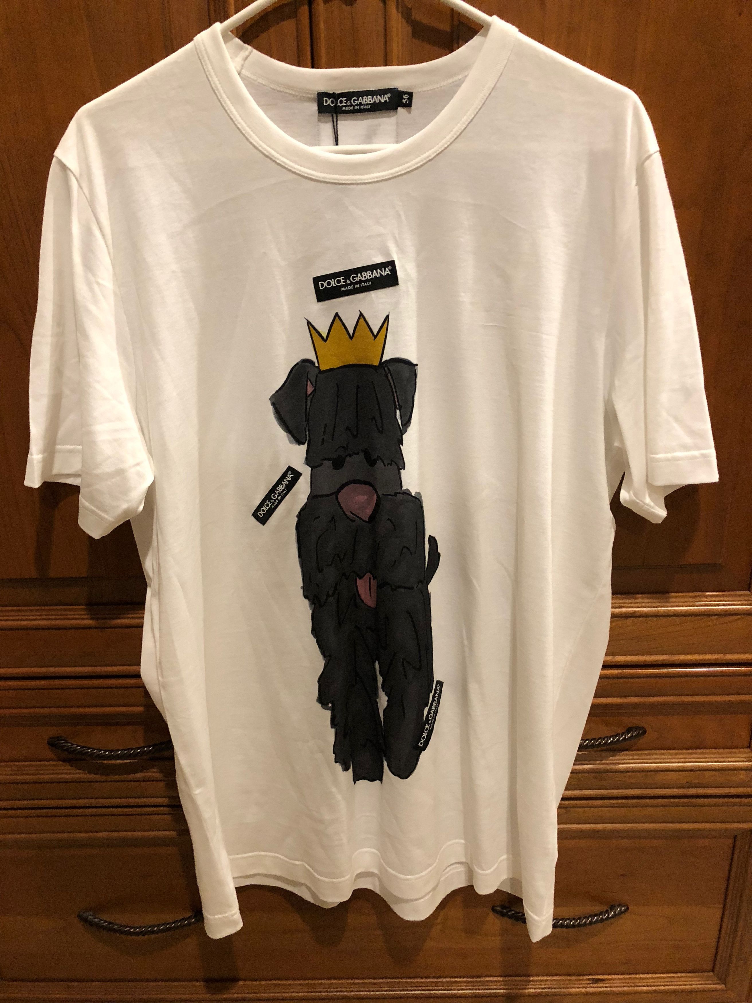 Dolce & Gabbana Dog Print T-Shirt | Grailed