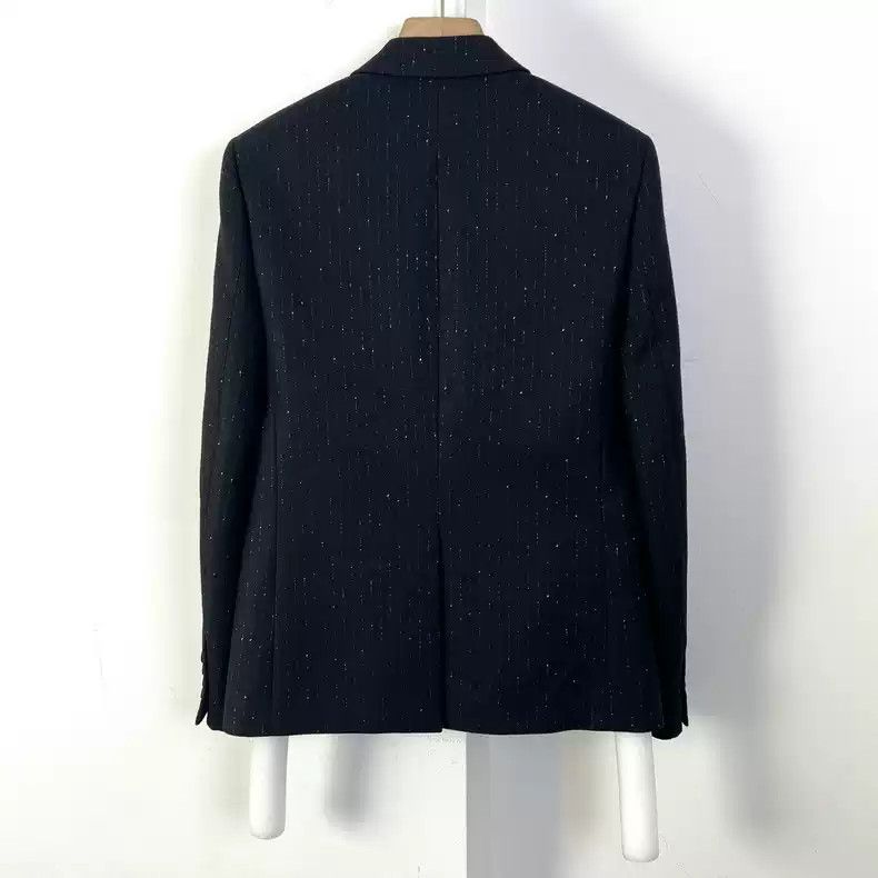 Saint Laurent Paris Saint Laurent Silver striped black suit jacket Size US XL / EU 56 / 4 - 3 Thumbnail