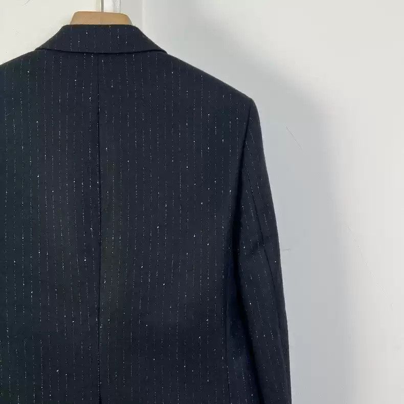 Saint Laurent Paris Saint Laurent Silver striped black suit jacket Size US XL / EU 56 / 4 - 7 Thumbnail