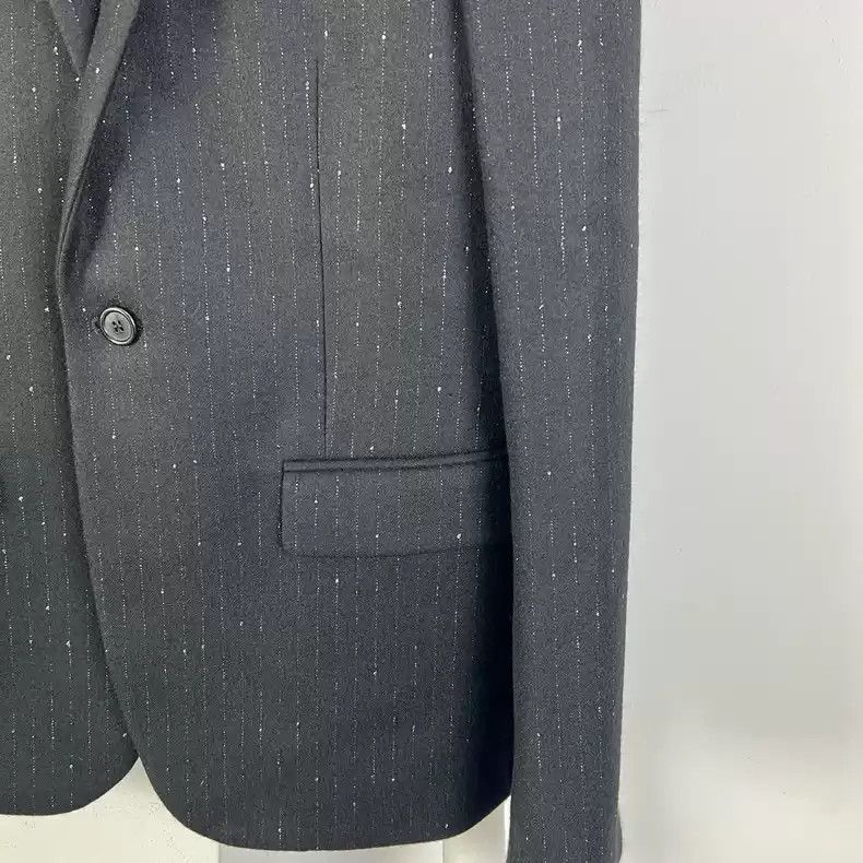 Saint Laurent Paris Saint Laurent Silver striped black suit jacket Size US XL / EU 56 / 4 - 5 Thumbnail